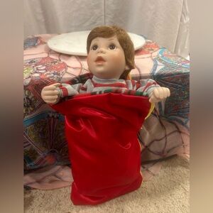 Danbury Mint Porcelain Doll "Little Camper JOEY" By Elke Hutchens